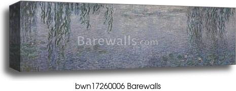 The Water Lilies - Clear Morning with Willows by Claude Monet, Canvas Print