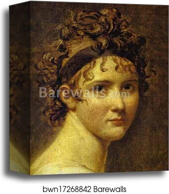 Portrait of Mme Récamier. Detail by Jacques-Louis David, Canvas Print Portrait of Mme Récamier. Detail by Jacques-Louis David, Canvas Print