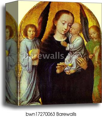 Virgin with Child between Angel Musicians by Gerard David, Canvas Print Virgin with Child between Angel Musicians by Gerard David, Canvas Print