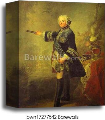 Portrait of Frederick II by Antoine Pesne, Canvas Print