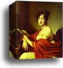 Portrait of an Unknown Woman by Alexander Molinari, Canvas Print