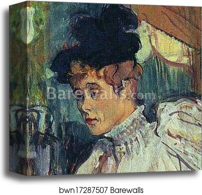 Jane Avril Dancing. Detail by Henri De Toulouse-Lautrec, Canvas Print