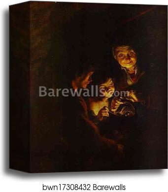 An Old Woman with a Chafing-Dish by Peter Paul Rubens, Canvas Print