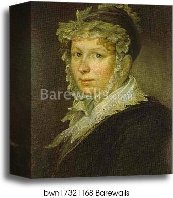 Portrait of A. I. Tropinina, the Artist's Wife by Vasily Tropinin, Canvas Print