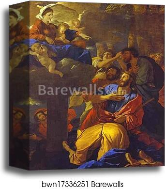The Virgin of the Pillar Appearing to St. James the Greater by Nicolas Poussin, Canvas Print The Virgin of the Pillar Appearing to St. James the Greater by Nicolas Poussin, Canvas Print