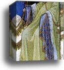 Les tr�s riches heures du Duc de Berry. May. Hotel de Neste, the Duke's Paris Residence. Detail by Limbourg Brothers, Canvas Print