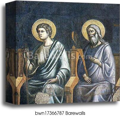 The Last Judgment. Seated Apostles. Detail by Pietro Cavallini, Canvas Print The Last Judgment. Seated Apostles. Detail by Pietro Cavallini, Canvas Print