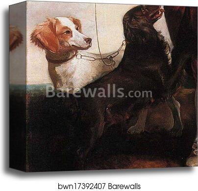 The Clavering Children. Detail by George Romney, Canvas Print