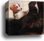 The Clavering Children. Detail by George Romney, Canvas Print