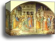 Ordination of St. Stephen by St. Peter by Fra Angelico, Canvas Print