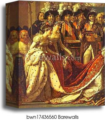Consecration of the Emperor Napoleon I and Coronation of the Empress Josephine in the Cathedral of Notre-Dame de Paris on 2 December 1804. Detail by Jacques-Louis David, Canvas Print Consecration of the Emperor Napoleon I and Coronation of the Empress Josephine in the Cathedral of Notre-Dame de Paris on 2 December 1804. Detail by Jacques-Louis David, Canvas Print