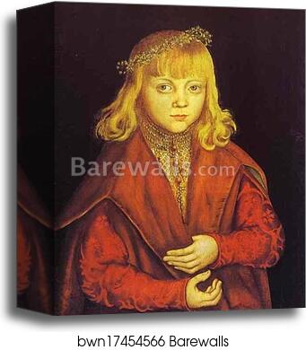 Portrait of a Prince of Saxony by Lucas Cranach The Elder, Canvas Print