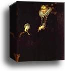 Portrait of a Genoese Noblewoman by Sir Anthony Van Dyck, Canvas Print