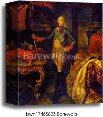 Portrait of Emperor Peter III by Aleksey Antropov, Canvas Print