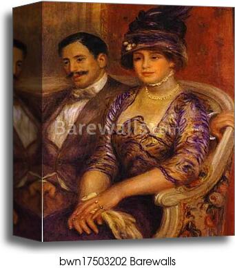 Portrait of M. and Mme. Bernheim de Villers by Pierre-Auguste Renoir, Canvas Print Portrait of M. and Mme. Bernheim de Villers by Pierre-Auguste Renoir, Canvas Print