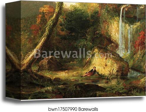 Autumn Landscape (Mount Chocorua). Detail by Thomas Cole, Canvas Print Autumn Landscape (Mount Chocorua). Detail by Thomas Cole, Canvas Print
