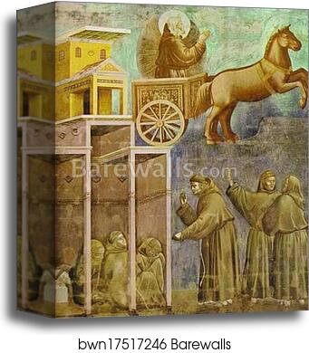 The Vision of the Chariot of Fire by Giotto, Canvas Print
