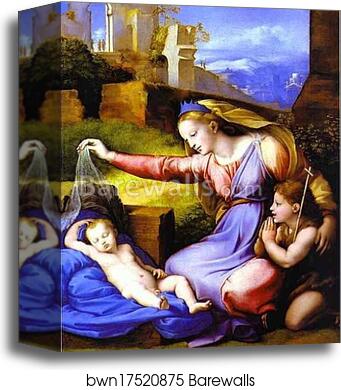 The Virgin with the Veil by Raphael, Canvas Print