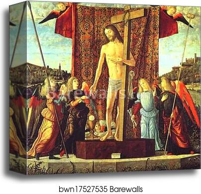 Christ with the Symbols of the Passion Surrounded by Angels by Vittore Carpaccio, Canvas Print