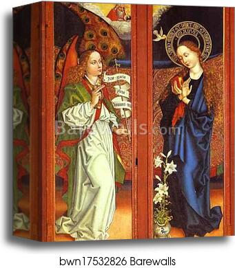 The Annunciation by Martin Schongauer, Canvas Print