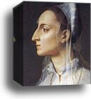 Portrait of Laura Battiferri. Detail by Agnolo Bronzino, Canvas Print