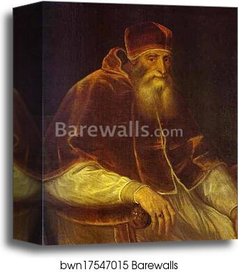 Portrait of Pope Paul III by Titian, Canvas Print
