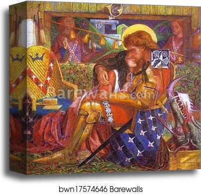The Wedding of St. George and the Princess Sabra by Dante Gabriel Rossetti, Canvas Print