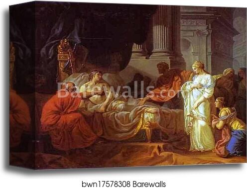 Antiochus and Stratonice by Jacques-Louis David, Canvas Print