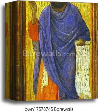 Maestà (front, predella) The Prophets Ezekiel by Duccio Di Buoninsegna, Canvas Print