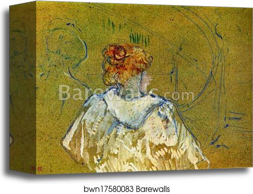 Red-Haired Woman in a Peignoir by Henri De Toulouse-Lautrec, Canvas Print