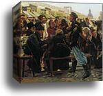 Midday. Study for the painting "Flea market in Moscow". Detail by Vladimir Makovsky, Canvas Print