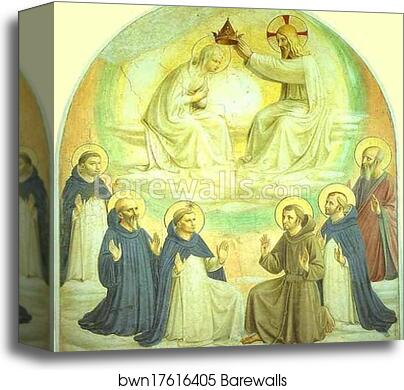 Coronation of the Virgin by Fra Angelico, Canvas Print