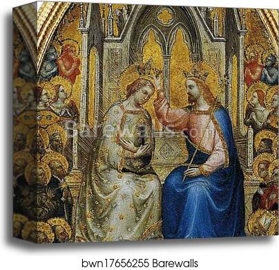 The Coronation of the Virgin among Saints and Angels. Detail by Giusto De’ Menabuoi, Canvas Print