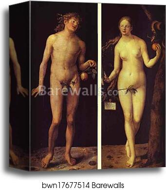 Adam and Eve by Albrecht Dürer, Canvas Print