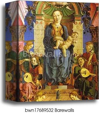 Madonna Enthroned by Cosmè Tura (A.K.A. Cosimo Tura), Canvas Print