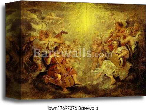 Music-Making Angels by Peter Paul Rubens, Canvas Print