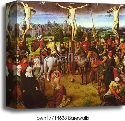 Crucifixion by Hans Memling, Canvas Print