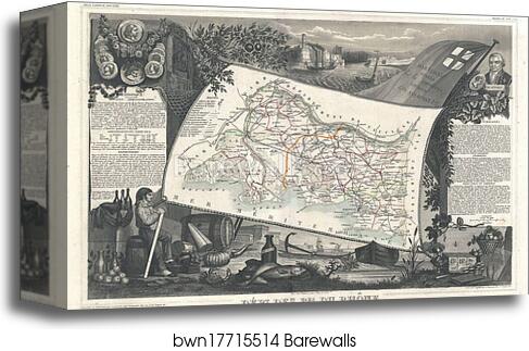 Département des Bouches-du-Rhône, 13 (France) by Victor Jules Levasseur, Canvas Print