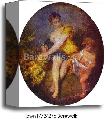 Autumn by Jean-Antoine Watteau, Canvas Print