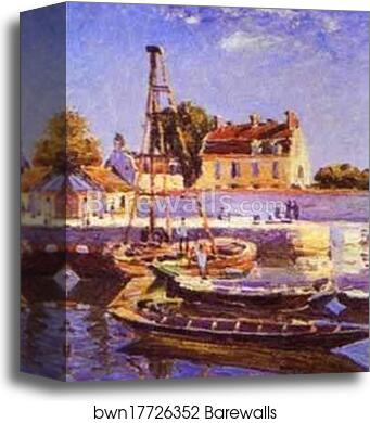 Boats by Alfred Sisley, Canvas Print
