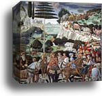 Procession of the Magus Caspar. Detail by Benozzo Gozzoli, Canvas Print