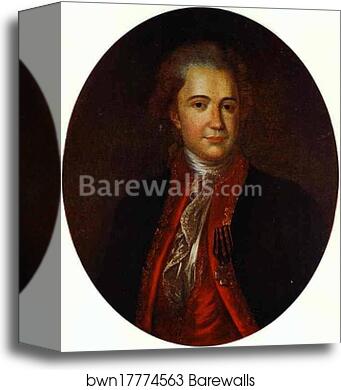 Portrait of an Unknown Man by Fedor Rokotov, Canvas Print