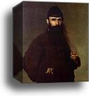 Portrait of the Artist Alexander Litovchenko by Ivan Kramskoy, Canvas Print