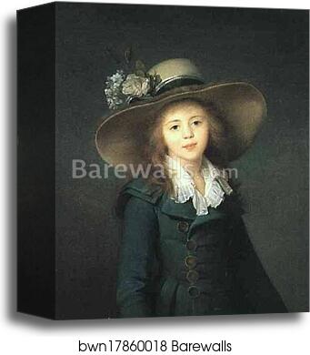Portrait of Catherine Stroganova (1769-1844) as a Child by Jean-Louis Voille, Canvas Print
