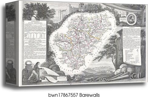 Dept. De La Charente by Victor Jules Levasseur, Canvas Print