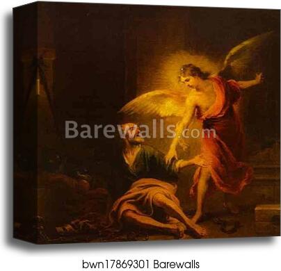 Angel Rescues St. Peter from Prison by Bartolomé Esteban Murillo, Canvas Print