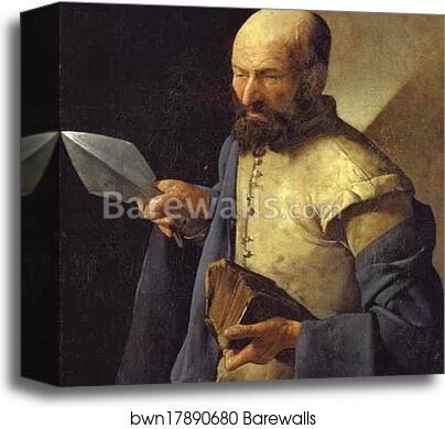St. Thomas by Georges De La Tour, Canvas Print