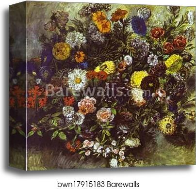 Bouquet of Flowers by Eugène Delacroix, Canvas Print