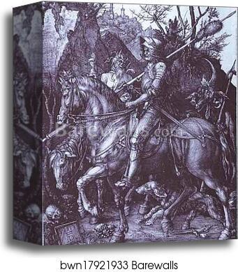 Knight, Death and the Devil by Albrecht Dürer, Canvas Print