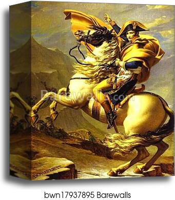 Bonaparte Crossing the St. Bernard Pass by Jacques-Louis David, Canvas Print Bonaparte Crossing the St. Bernard Pass by Jacques-Louis David, Canvas Print